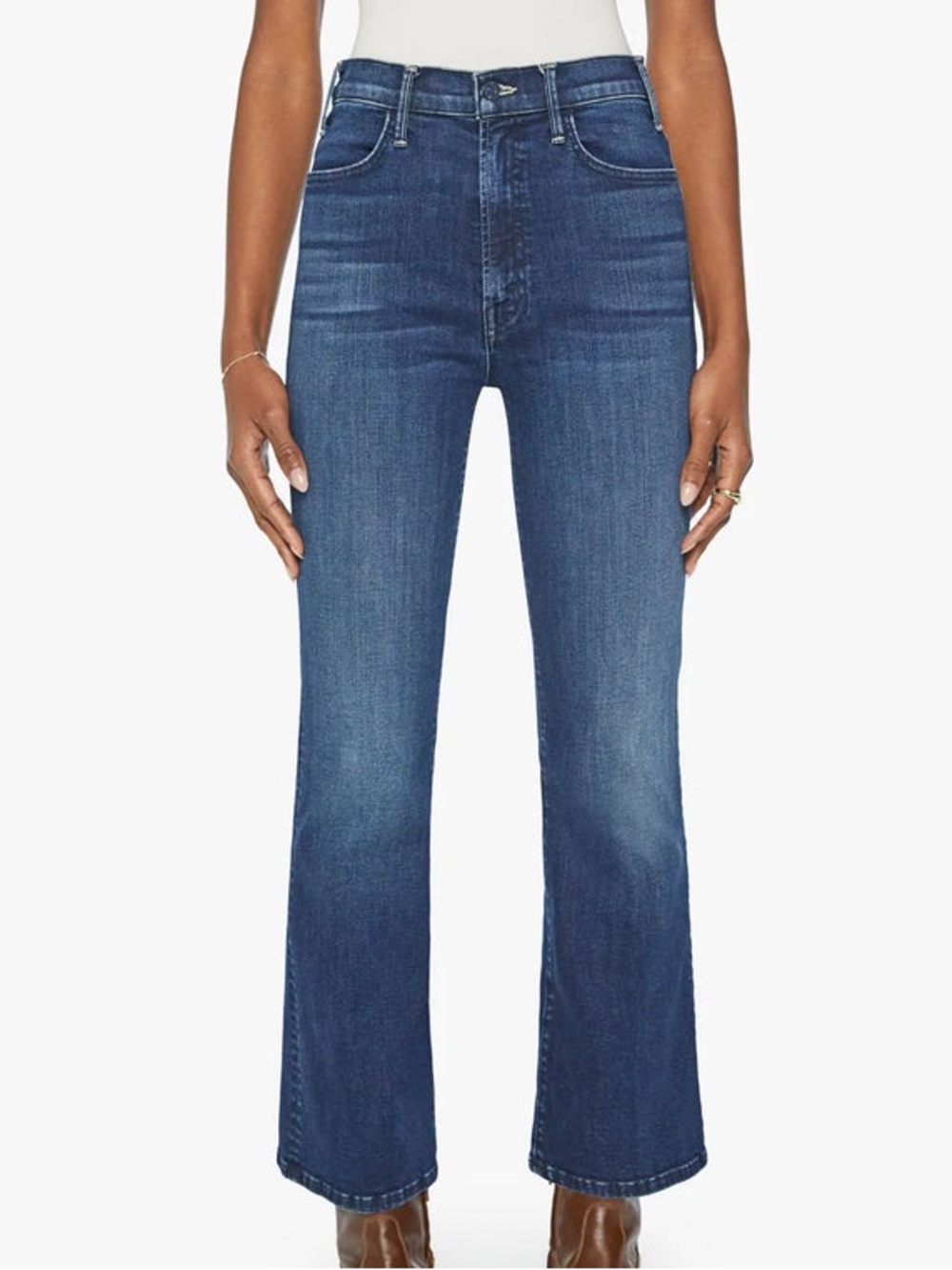 NWOT MOTHER Denim The Hustler Ankle Flare Jeans – Heirloom Blue